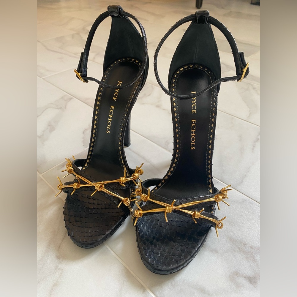*Rare*Python Joyce Echols Thorn Stiletto Heels - image 1